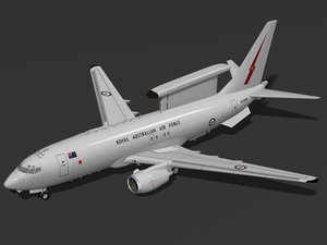 b 737-7es aew c 3d model