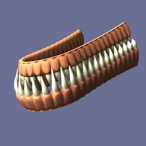 3d model of monster teeth