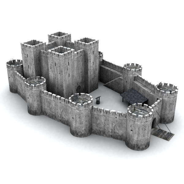 3d model medievil castle