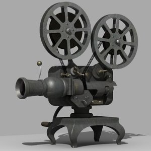 vintage film projector 3d model