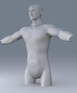 3d editable male character model