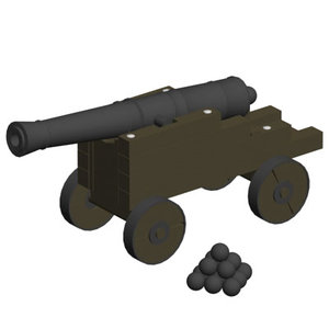 3d british cannons