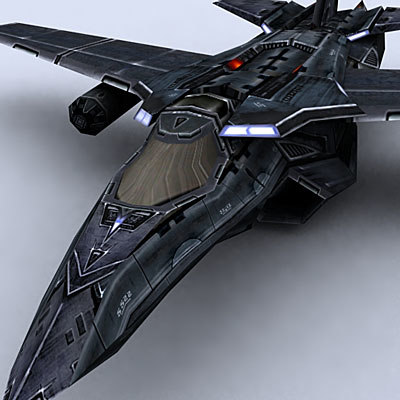 real-time sci-fi bomber 3d model