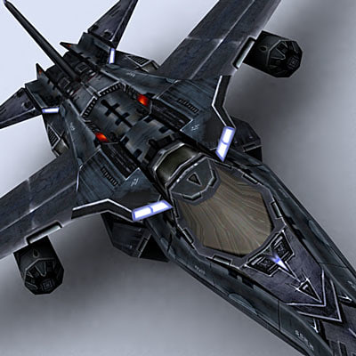 real-time sci-fi bomber 3d model