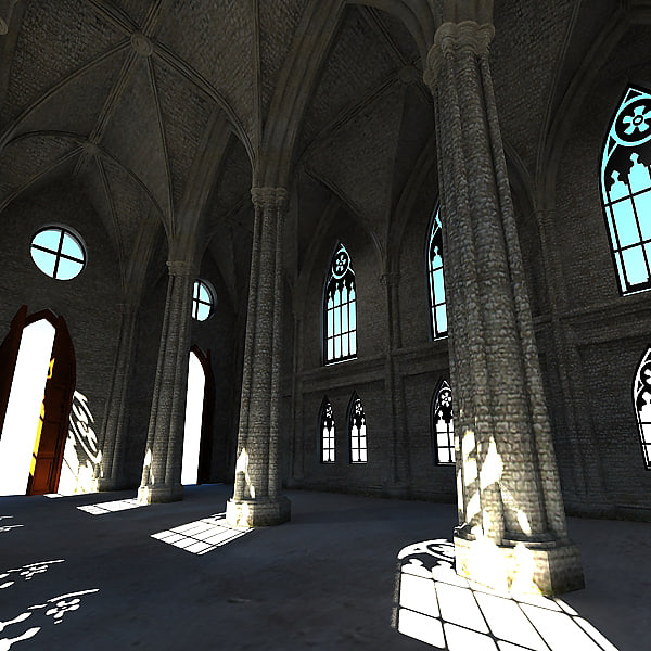 cathedral interior 3d model