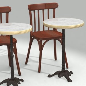 chair table furnitures 3d model