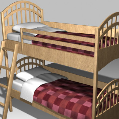 3ds Max Bunkbed Pillows Comforter