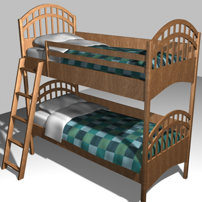 3ds Max Bunkbed Pillows Comforter