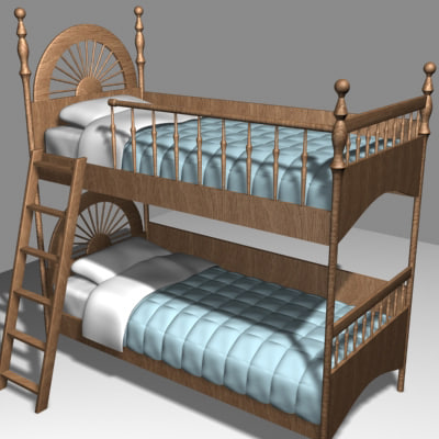 3d Bunkbed Pillows Comforters Model