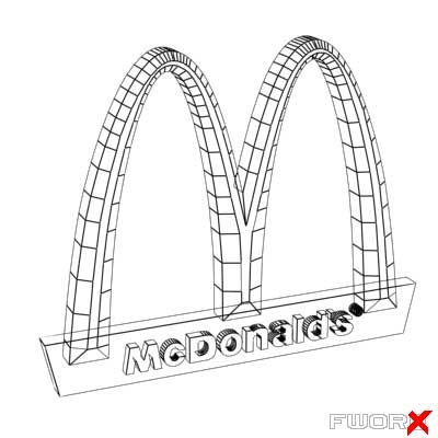 sign mcdonald 3d model