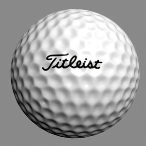 3d model titleist golf ball