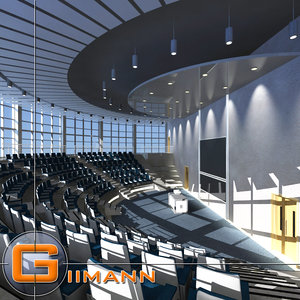 auditorium interior building 3d model