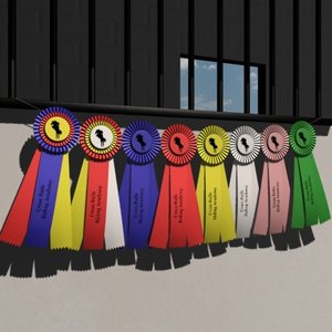 ribbons award horse 3d model