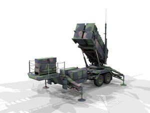 patriot air defense 3d model