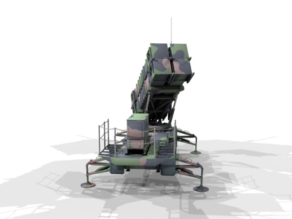 patriot air defense 3d model