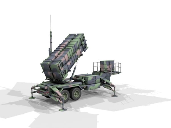 patriot air defense 3d model