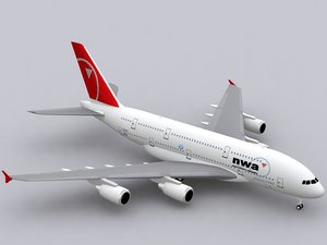 3d airbus a380-800 northwest a380