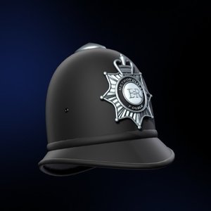 classic police helmet 3d model