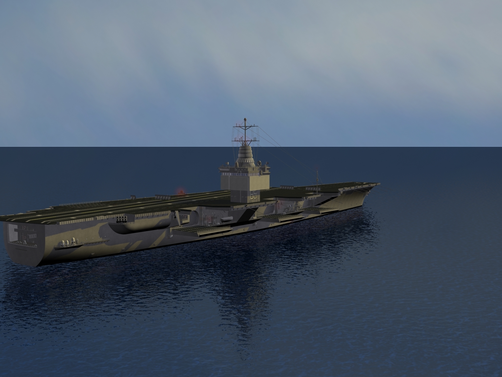 Enterprise aircraft carrier 3d model