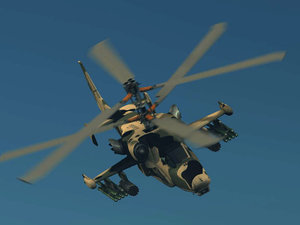 russian helicopter ka-50 black 3d max