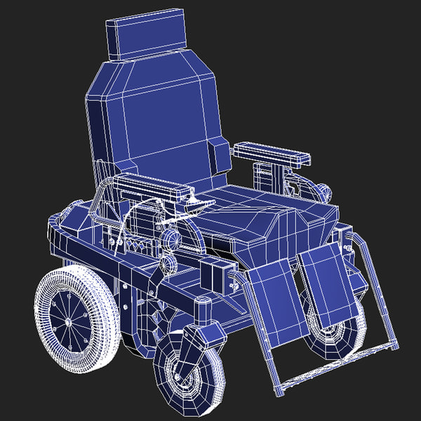 electric wheelchair 3d model