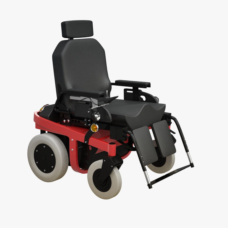 electric wheelchair 3d model