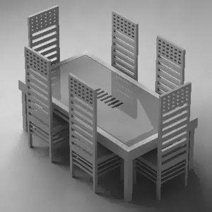 dining table chairs 3d 3ds