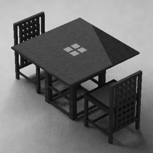 dining table chairs mackintosh 3d max