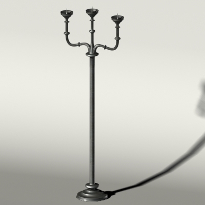 Gothic Candlestick 3d Model