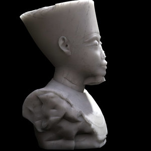 3d model pharaon statues