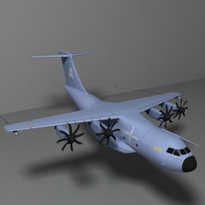 3d model a400m airbus transport airplane
