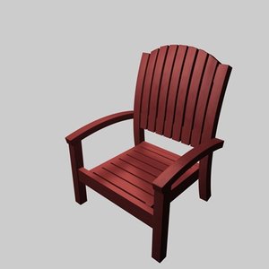 stacking chair x 3d x