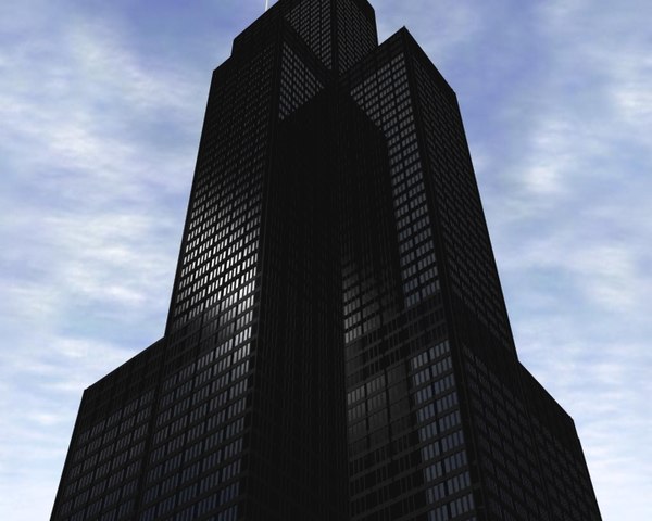 sears tower building 3d model