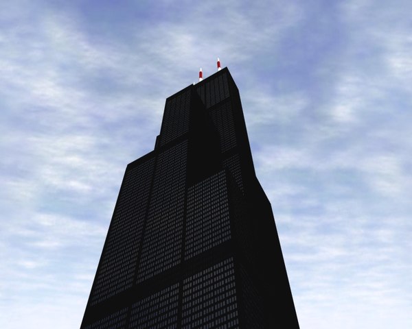 sears tower building 3d model