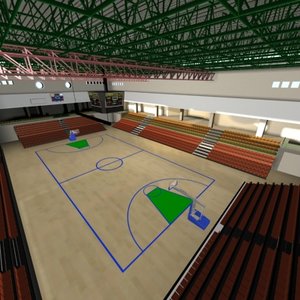 athletic court 3d model