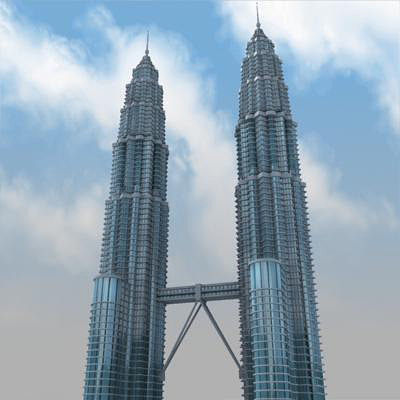 petronas towers 3d model