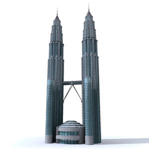 petronas towers 3d model