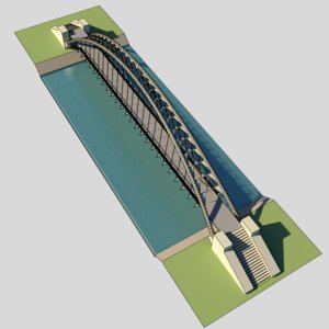 suspension bridge 3d model
