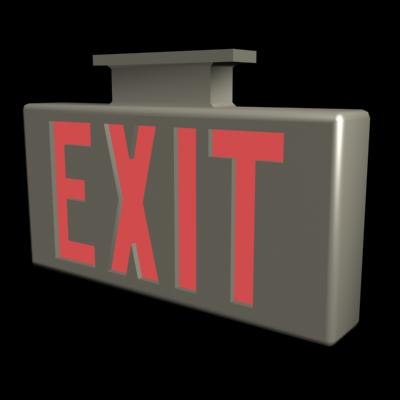 Exit Sign 3D Models for Download | TurboSquid