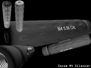 socom silencer 3d model