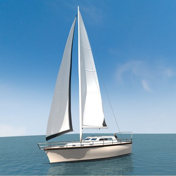 sail boat 3d model