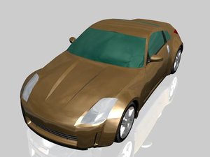 nissan sport car 3d model