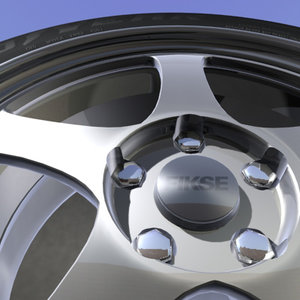 3d alloy wheel goodyear tire rim model