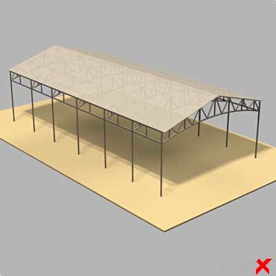 3d model of shed barn