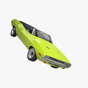 dodge challenger 71 convertible 3d model