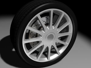 3ds car wheel tire