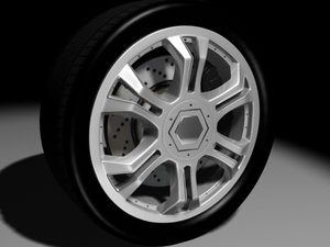 3d model car wheel tire