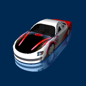 modelled sports car 3d model