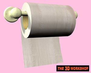 free toilet paper holder roll 3d model