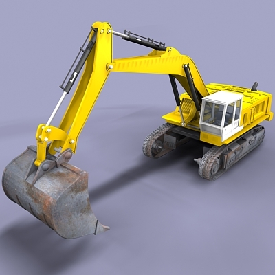 digger picker caterpillar 3d model